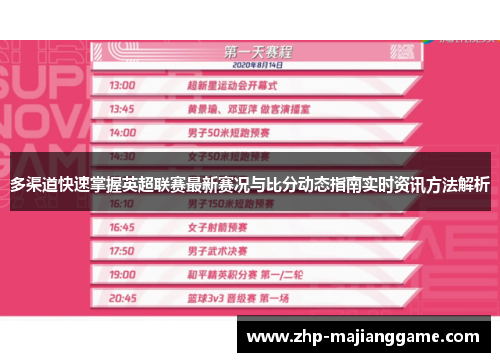 多渠道快速掌握英超联赛最新赛况与比分动态指南实时资讯方法解析